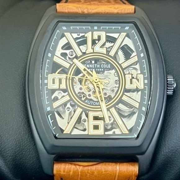 Kenneth Cole Skeleton Dial Designer Luxury Sport Men’s Watch - Picture 3 of 7